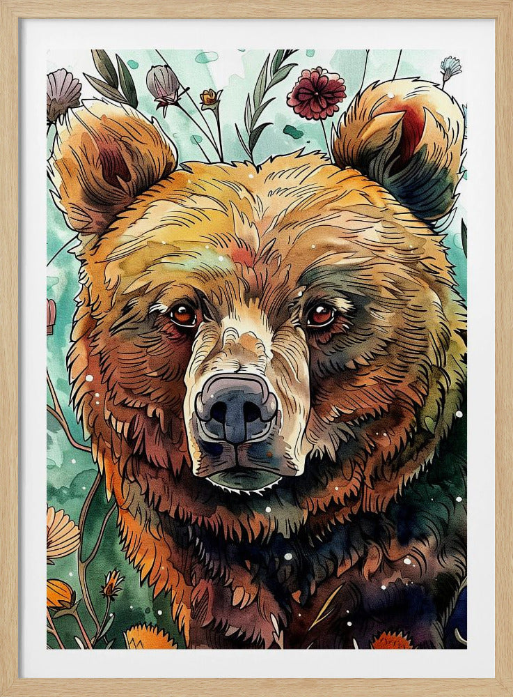 Animal Bear Watercolor Animal Art 1 | Poster