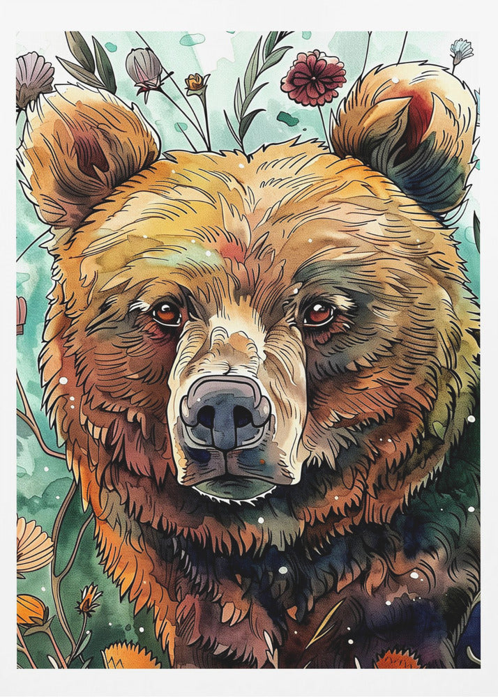 Animal Bear Watercolor Animal Art 1 | Poster