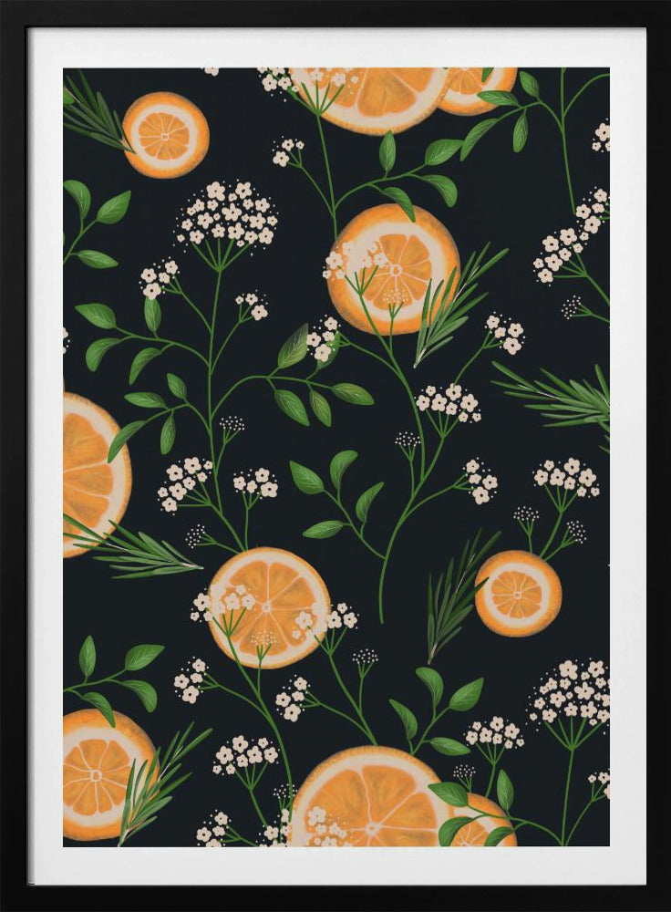 Fläderblommor och svarta apelsiner | Poster