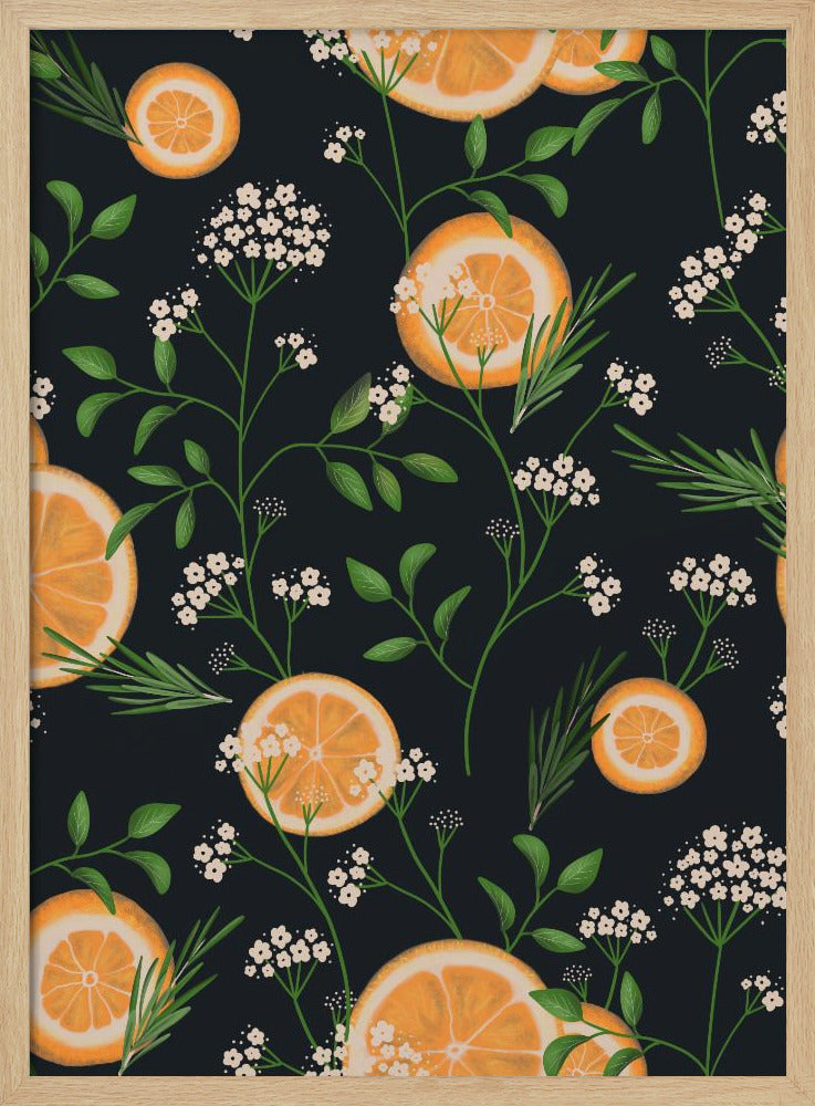 Fläderblommor och svarta apelsiner | Poster