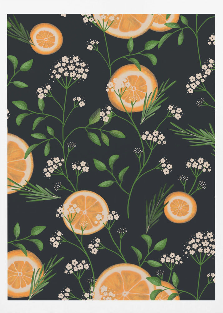 Fläderblommor och svarta apelsiner | Poster