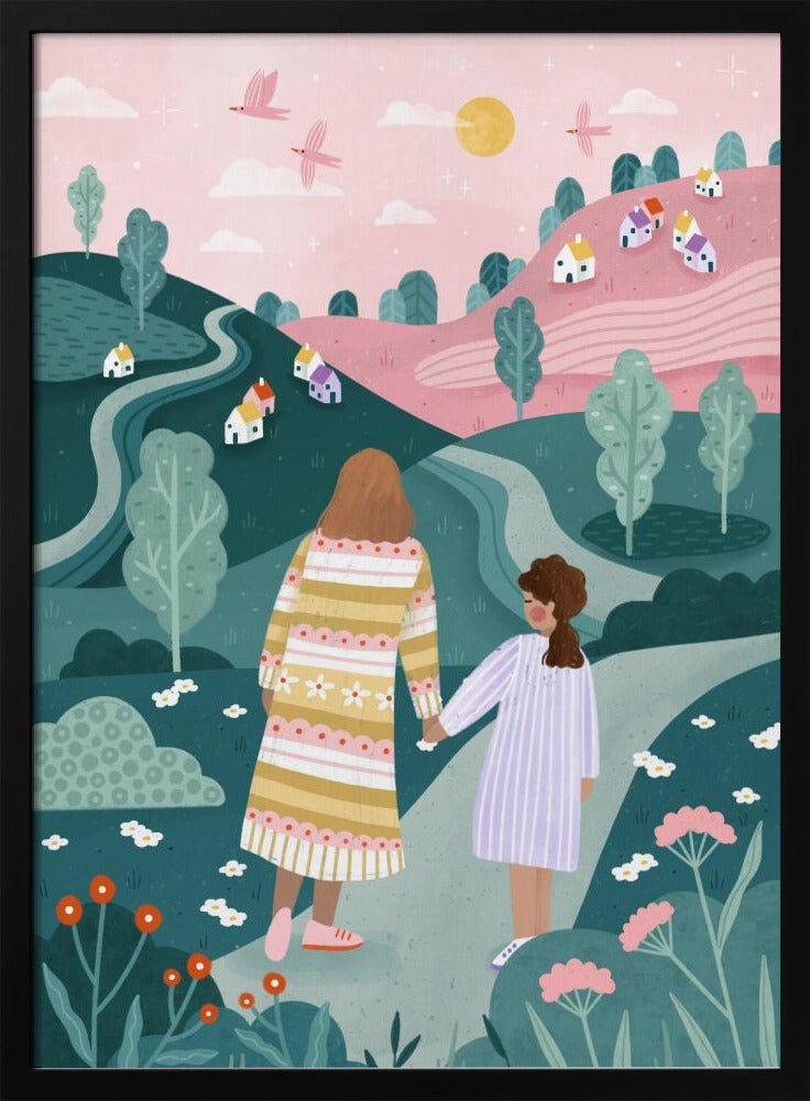 Mamma Dotter I Naturen | Poster