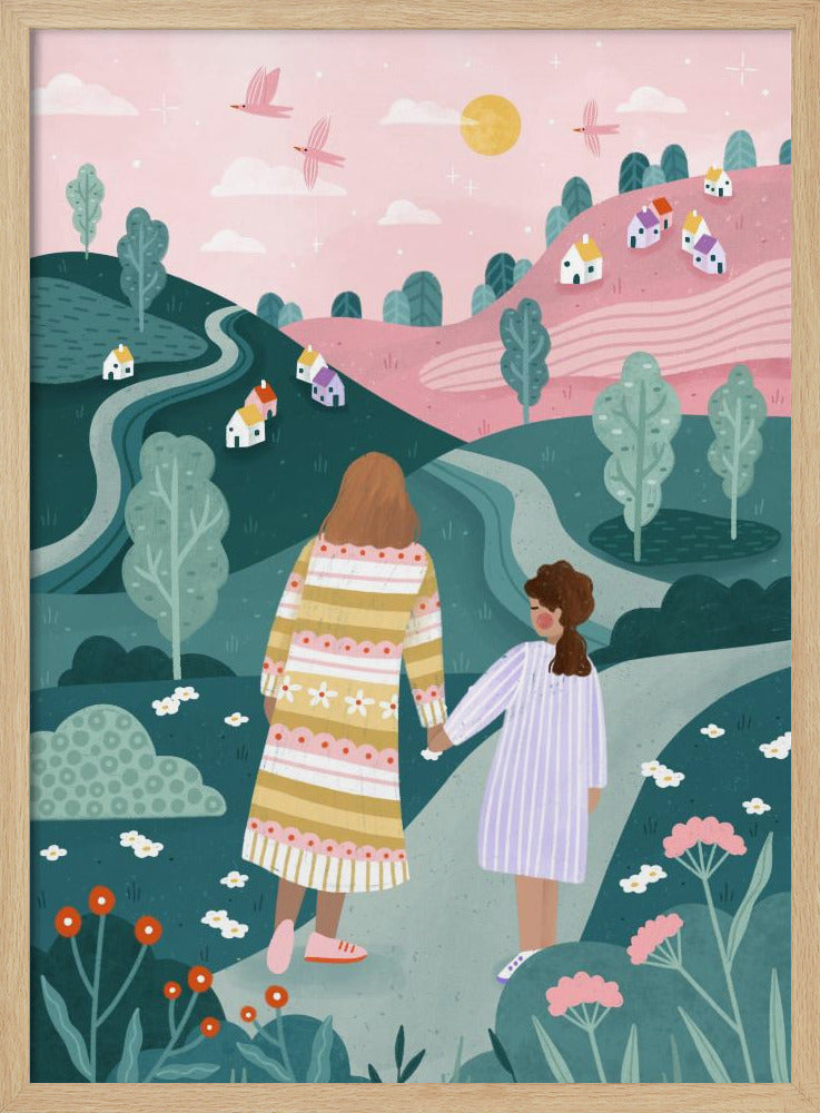 Mamma Dotter I Naturen | Poster