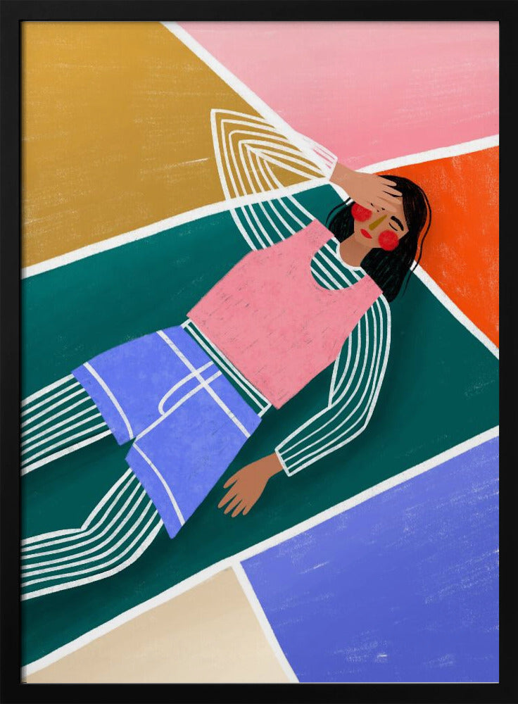 Vibrant Lady Resting | Poster
