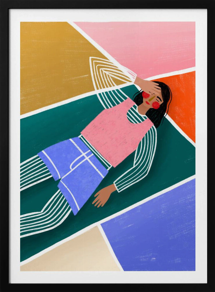 Vibrant Lady Resting | Poster