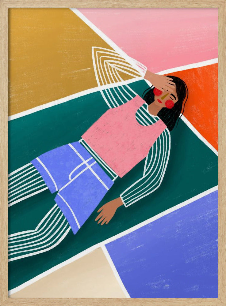 Vibrant Lady Resting | Poster