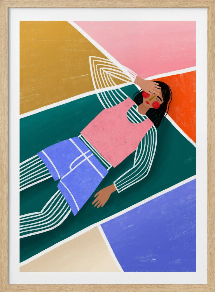 Vibrant Lady Resting | Poster