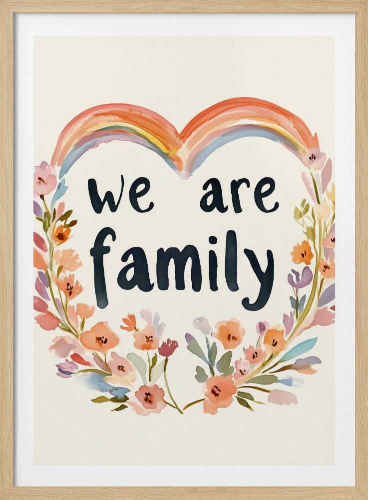 Wir sind eine Familie (Blumen Nr. 02) | Poster - Kunstdruck