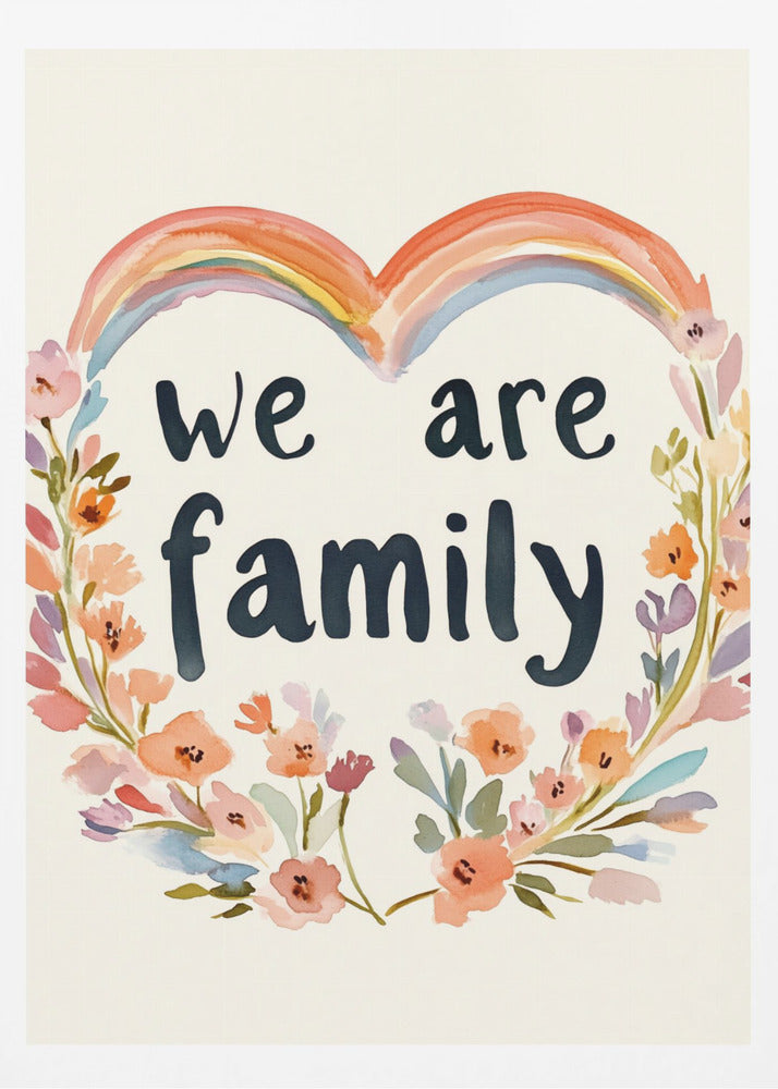 Wir sind eine Familie (Blumen Nr. 02) | Poster - Kunstdruck