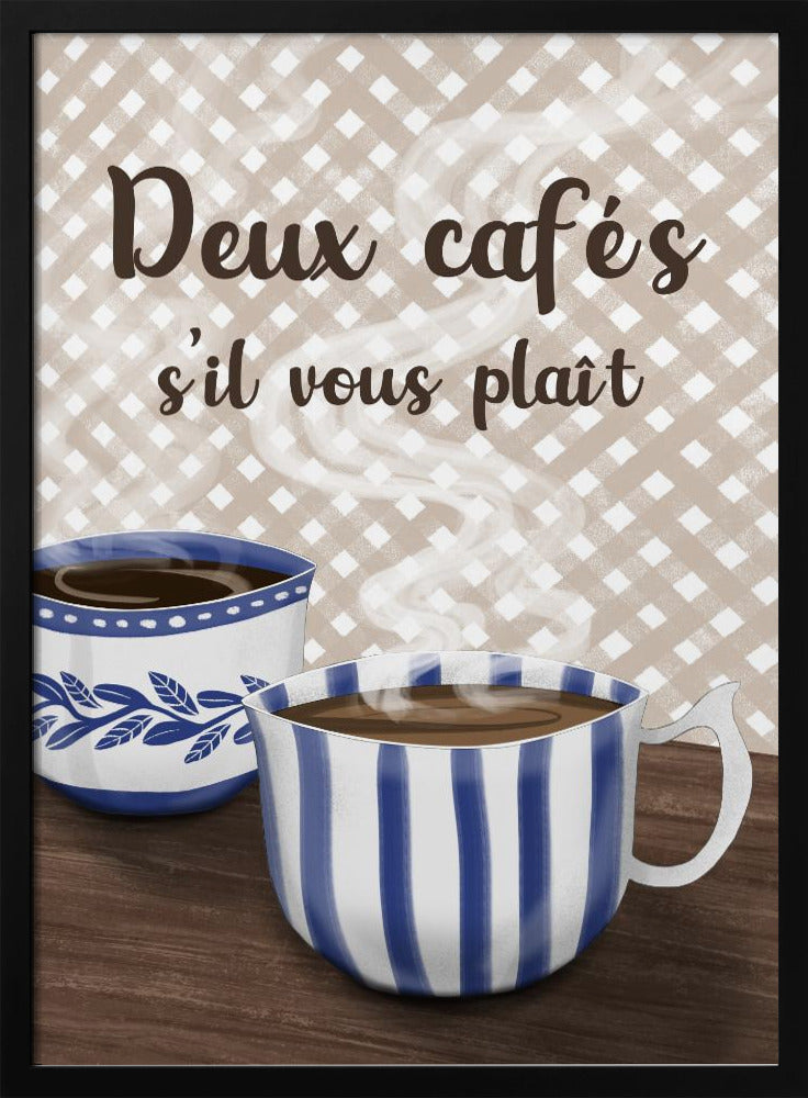 Två kaffe tack | Poster