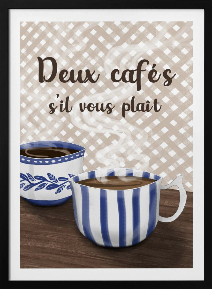 Två kaffe tack | Poster