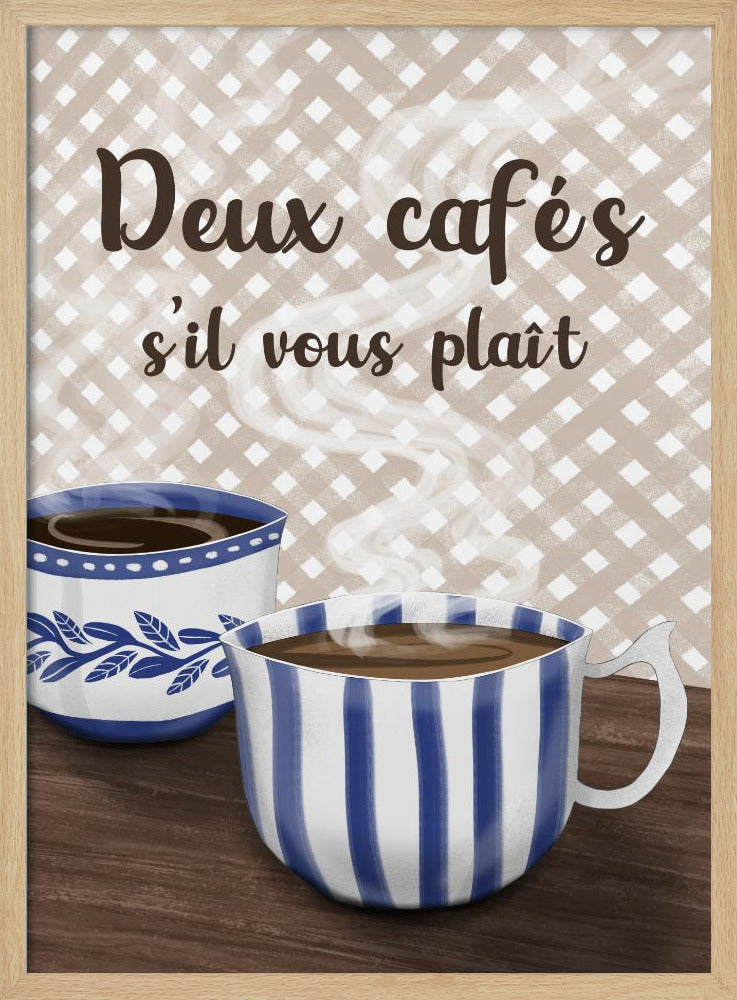 Två kaffe tack | Poster