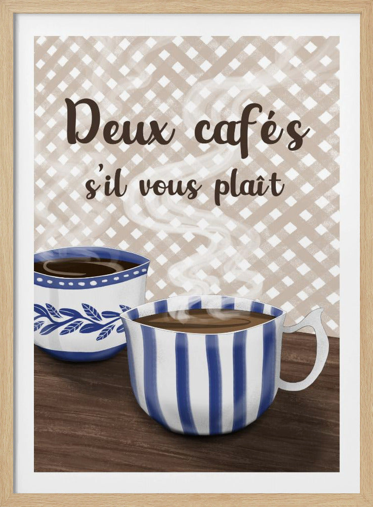 Två kaffe tack | Poster