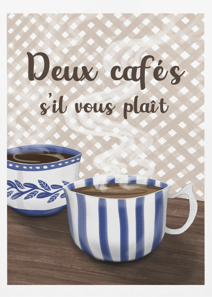 Två kaffe tack | Poster