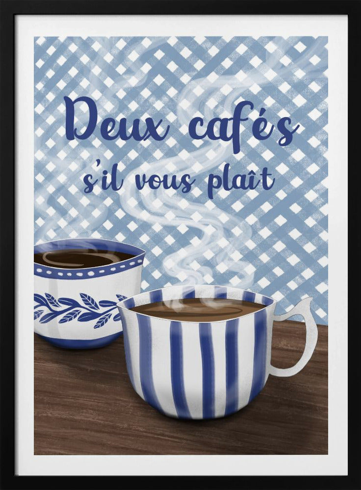 Två kaffe tack | Poster