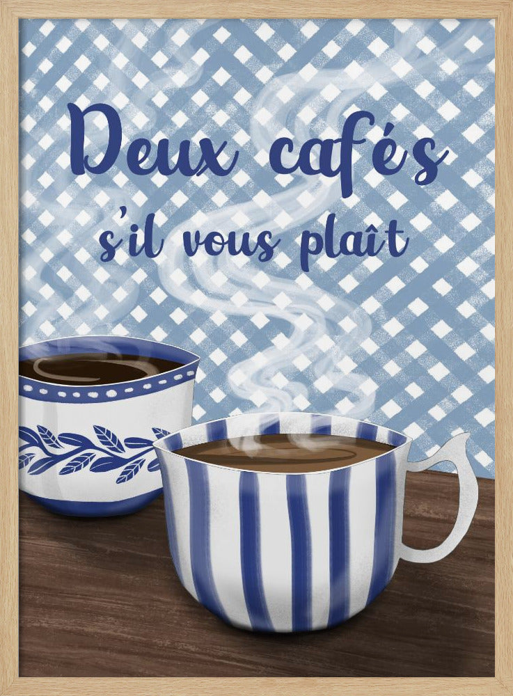 Två kaffe tack | Poster
