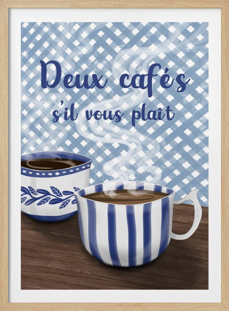 Två kaffe tack | Poster