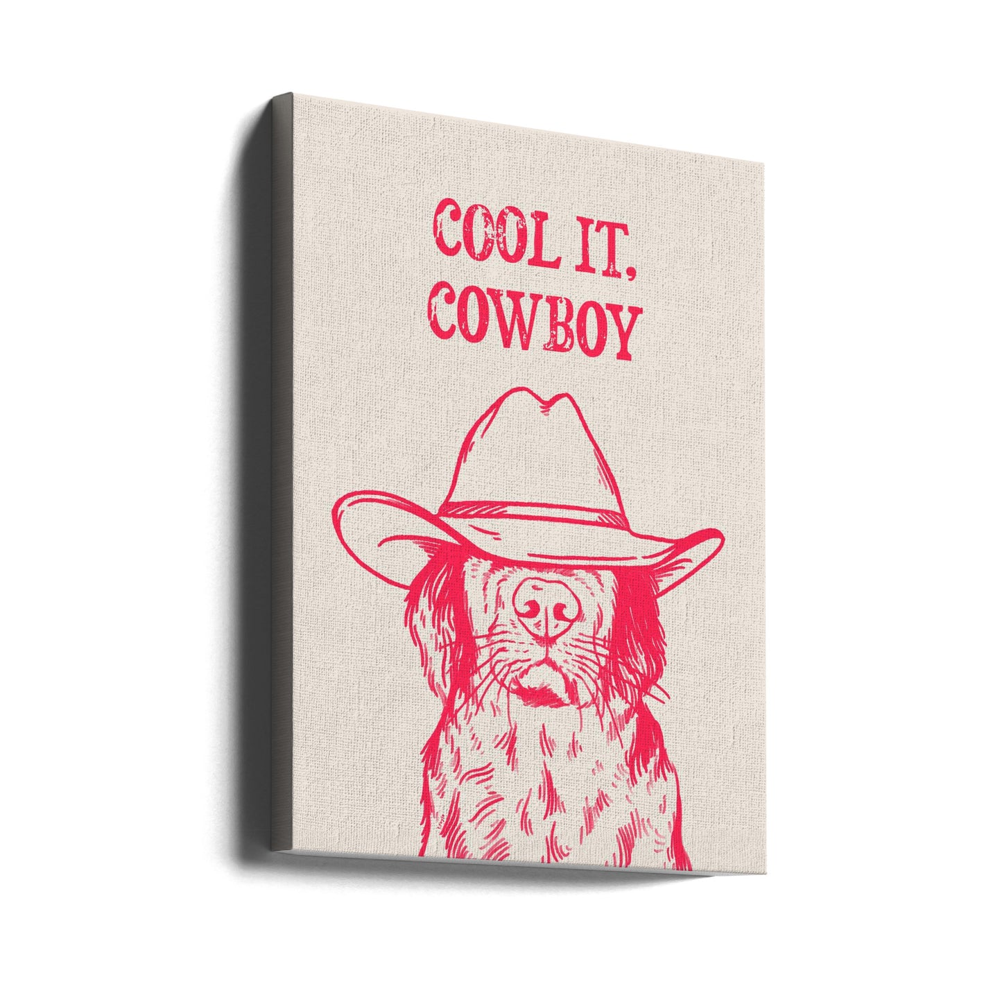 Cool det Cowboy Rosa | Canvas