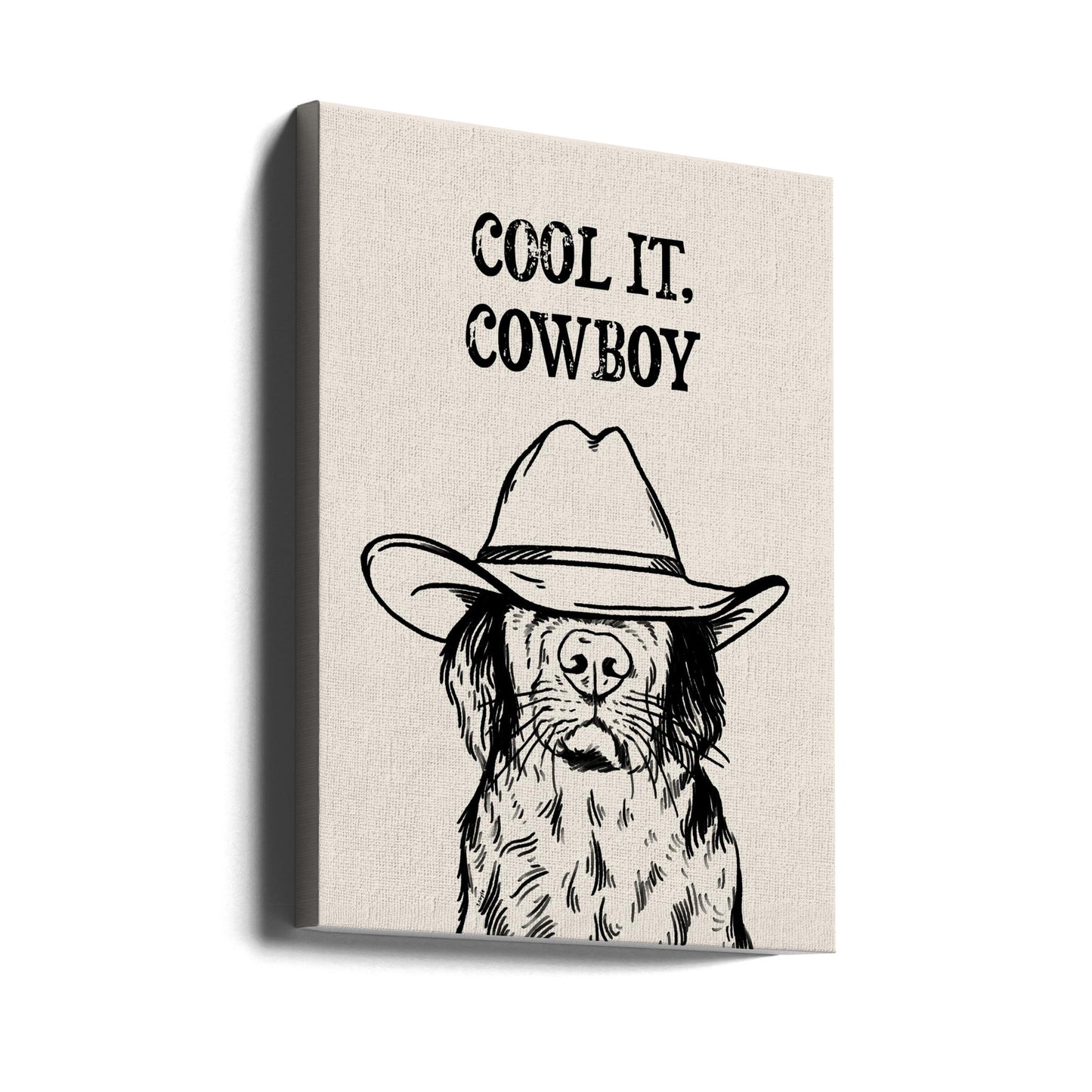 Cool it Cowboy Black | Canvas