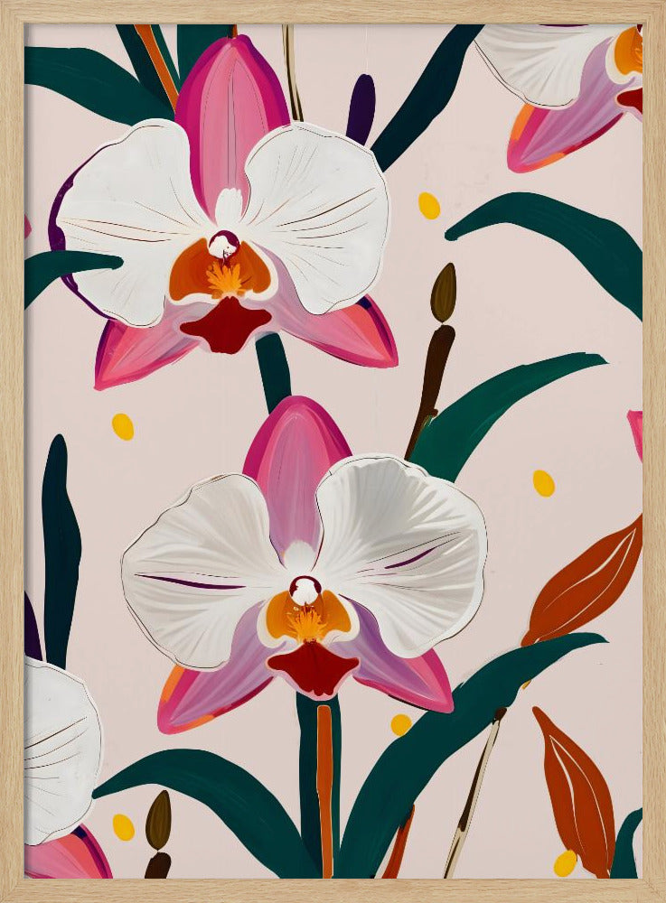 Rosa orkidéer | Poster