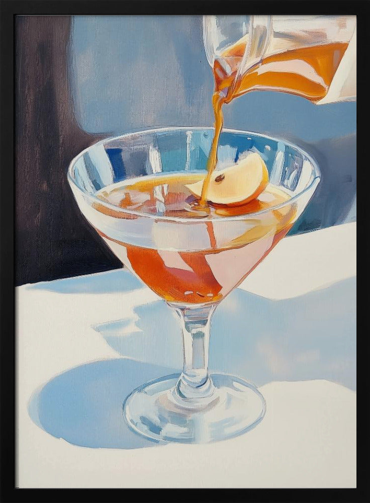 Hälla citronte i ett glas | Poster
