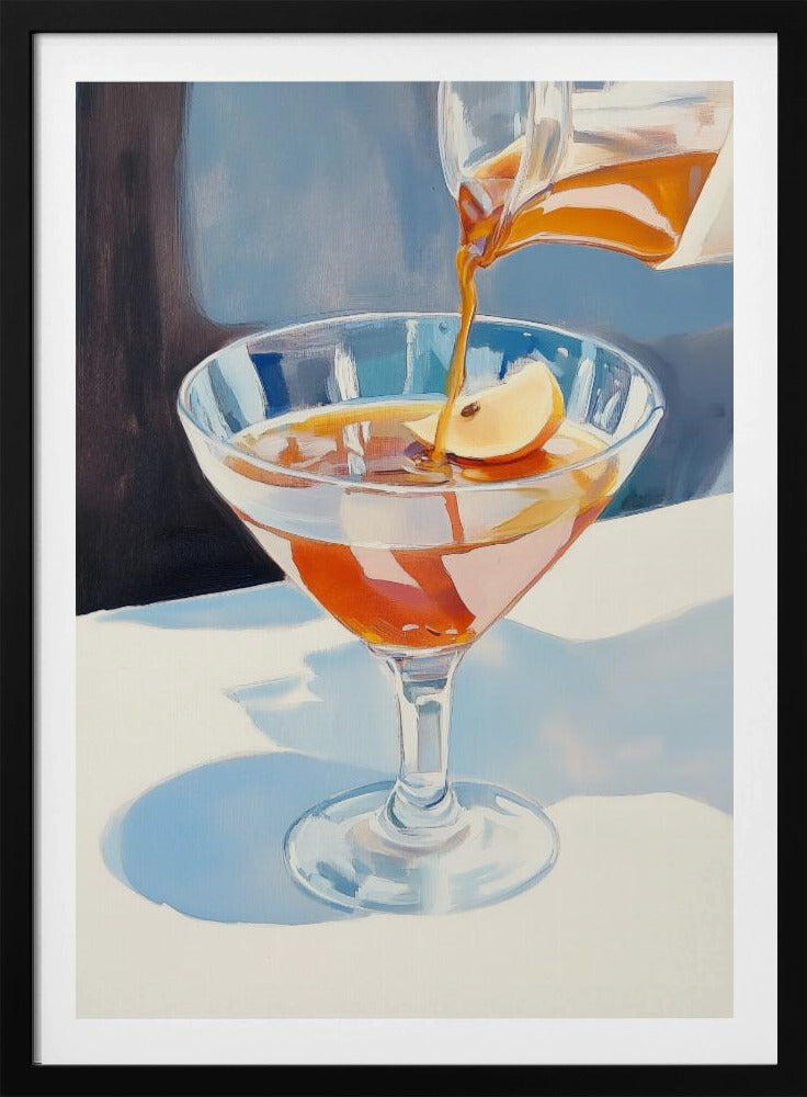 Hälla citronte i ett glas | Poster