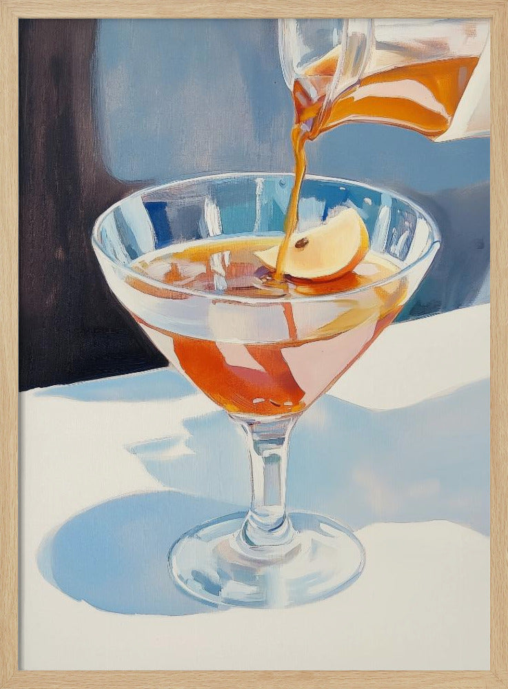 Hälla citronte i ett glas | Poster