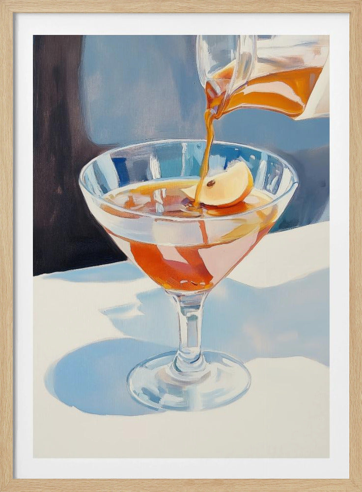Hälla citronte i ett glas | Poster