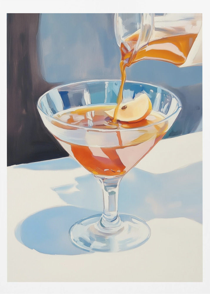 Hälla citronte i ett glas | Poster