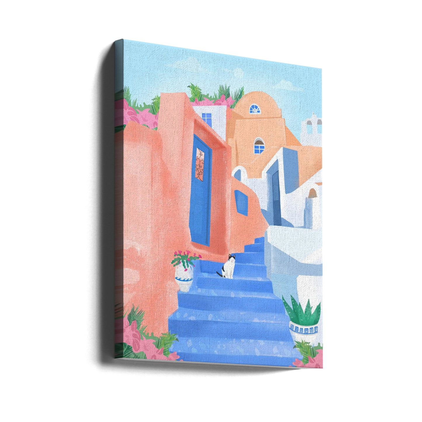 Santorini gata | Canvastavla