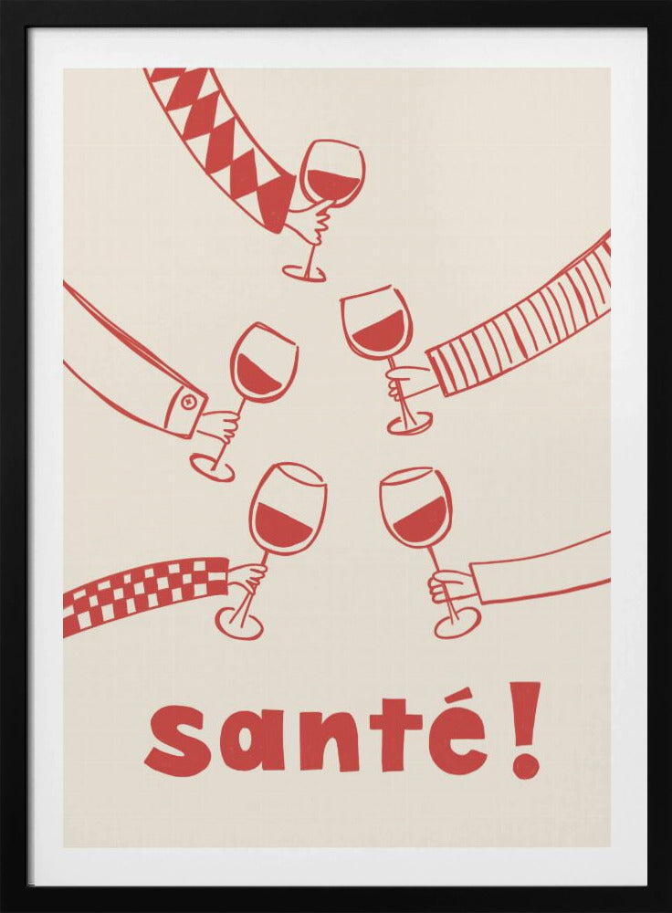 Santé! Vinfest med vänner | Affisch