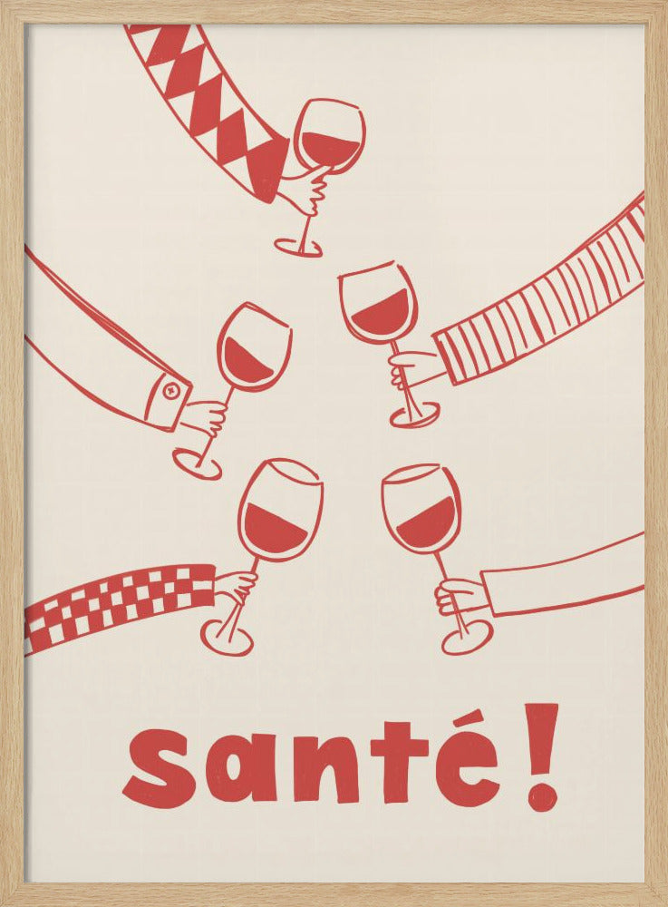 Santé! Vinfest med vänner | Affisch