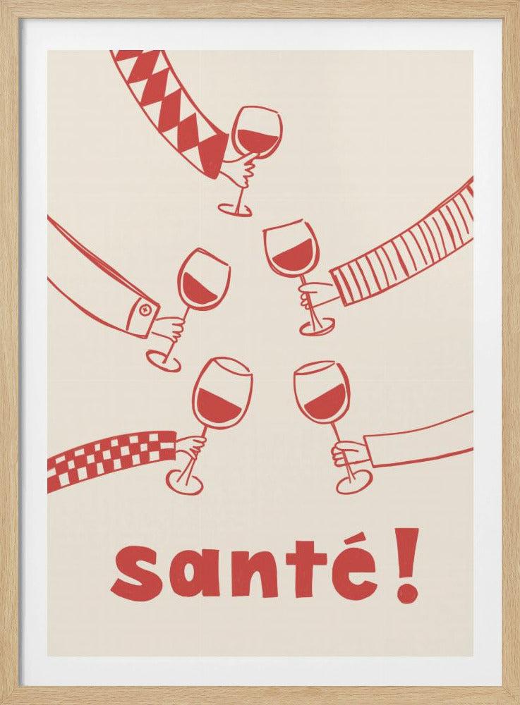 Santé! Vinfest med vänner | Affisch