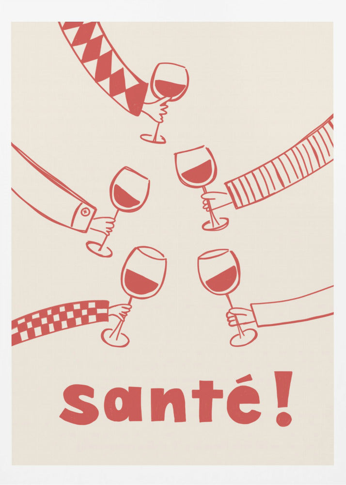 Santé! Vinfest med vänner | Affisch