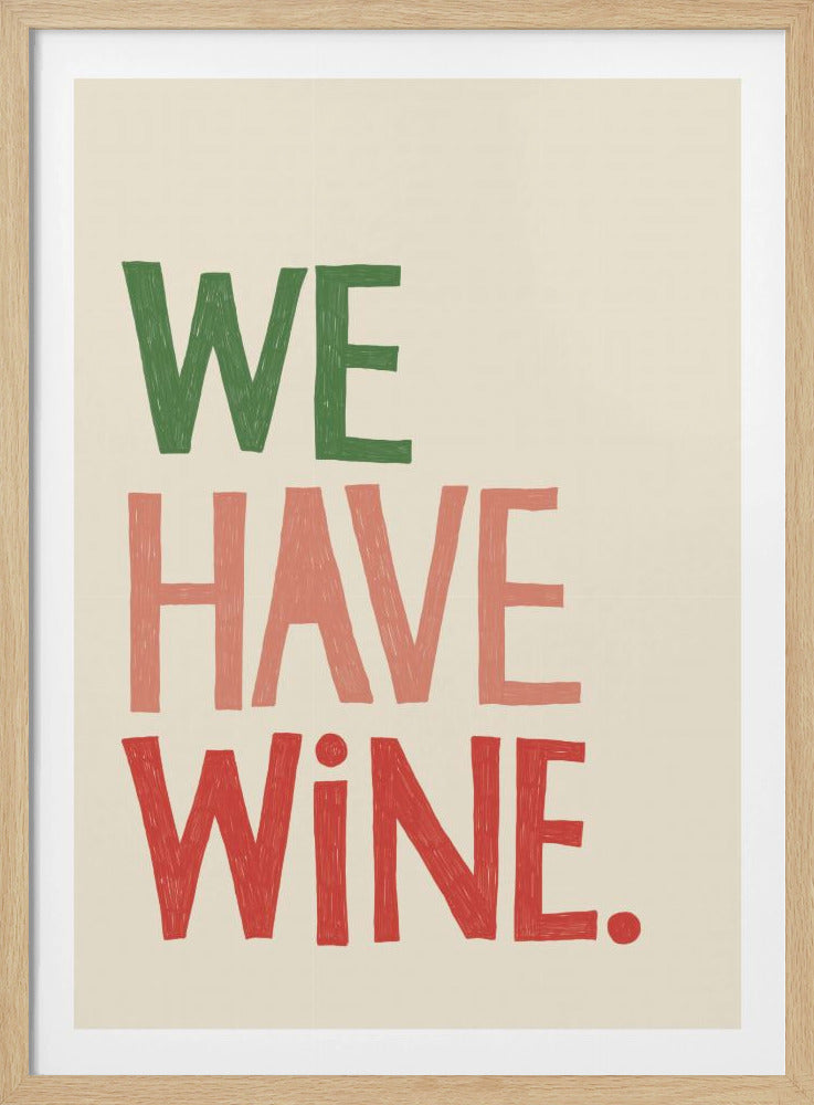 Typografitext "Vi har vin" | Poster