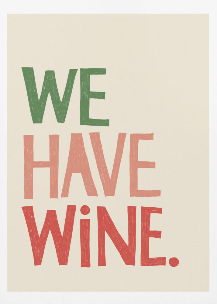 Typografitext "Vi har vin" | Poster