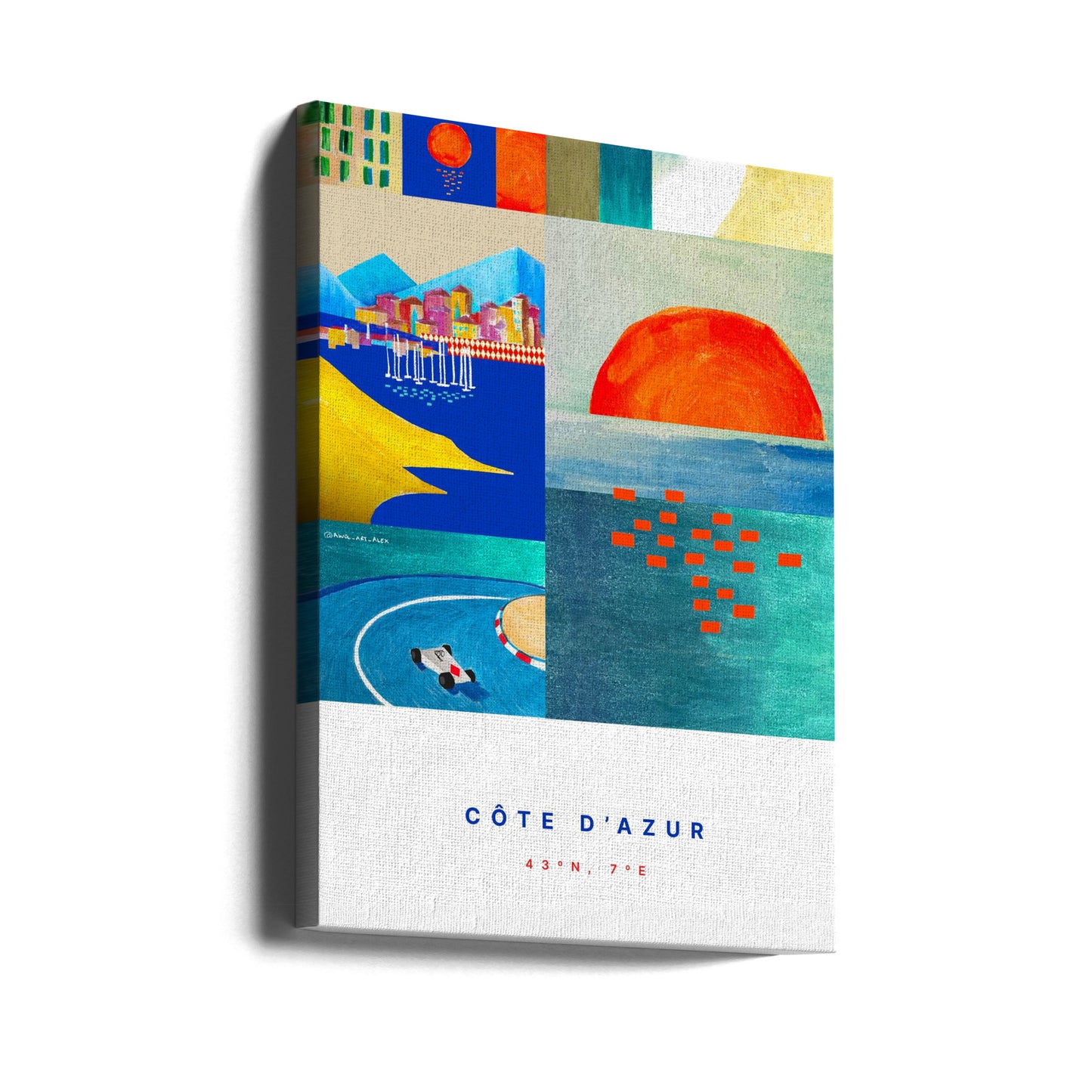 MODERN RIVIERA: COLOURFUL CÔTE D'AZUR POSTER | Canvas