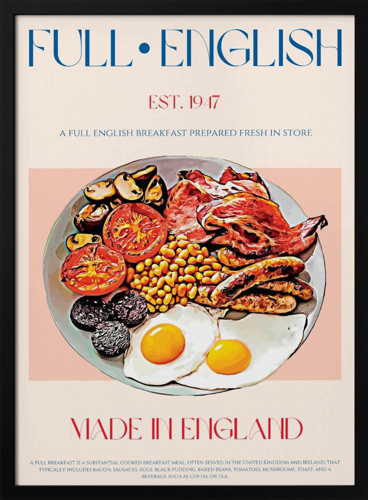 Traditionell engelsk frukost | Poster