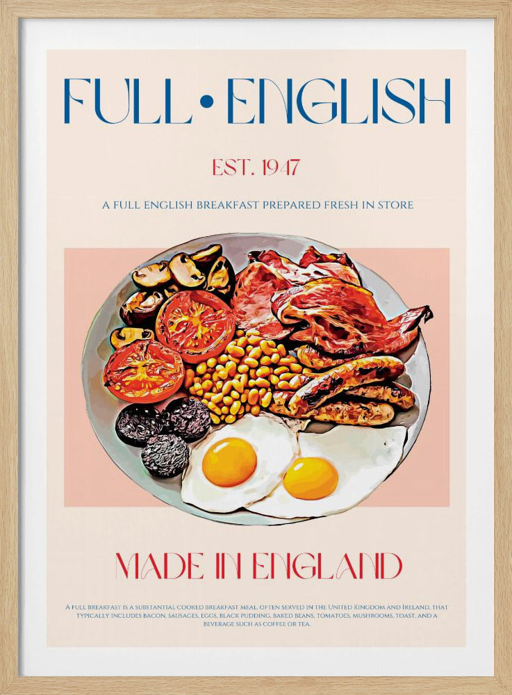 Traditionell engelsk frukost | Poster