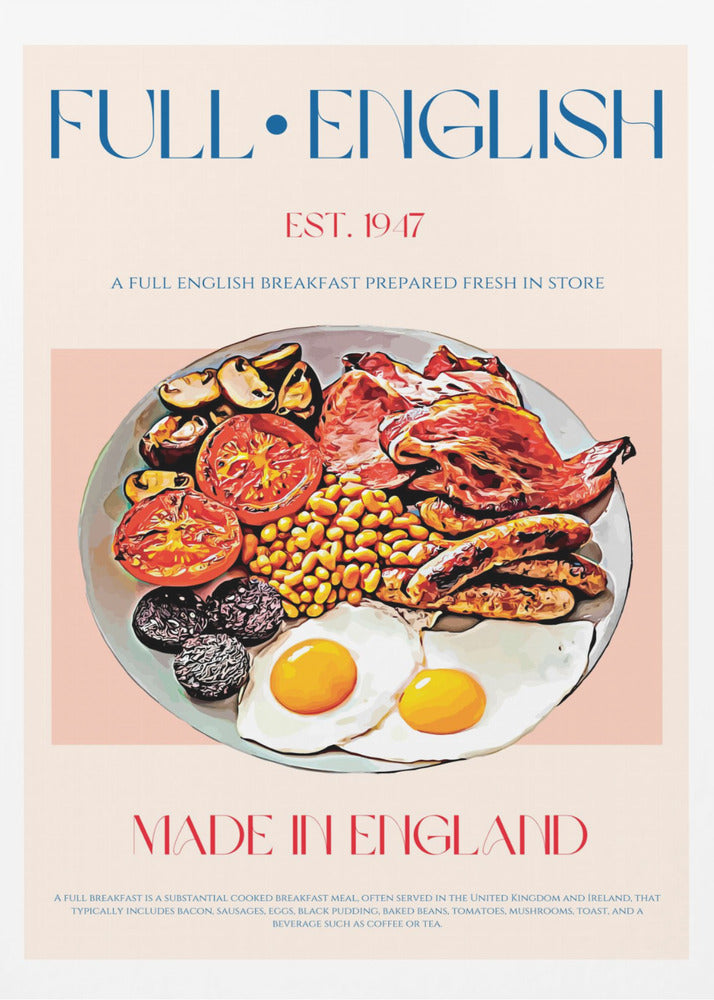 Traditionell engelsk frukost | Poster