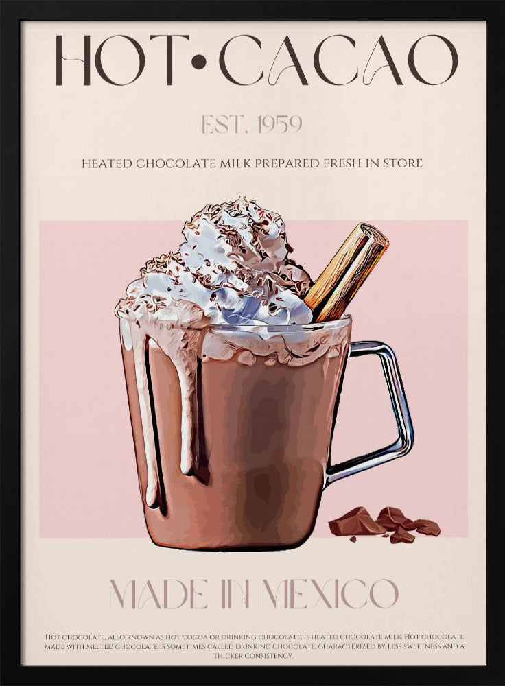 En mugg krämig varm kakao | Poster