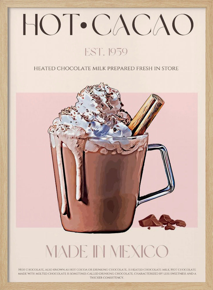 En mugg krämig varm kakao | Poster