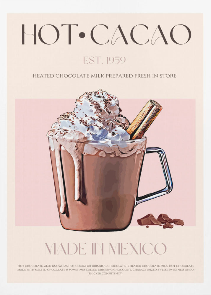 En mugg krämig varm kakao | Poster