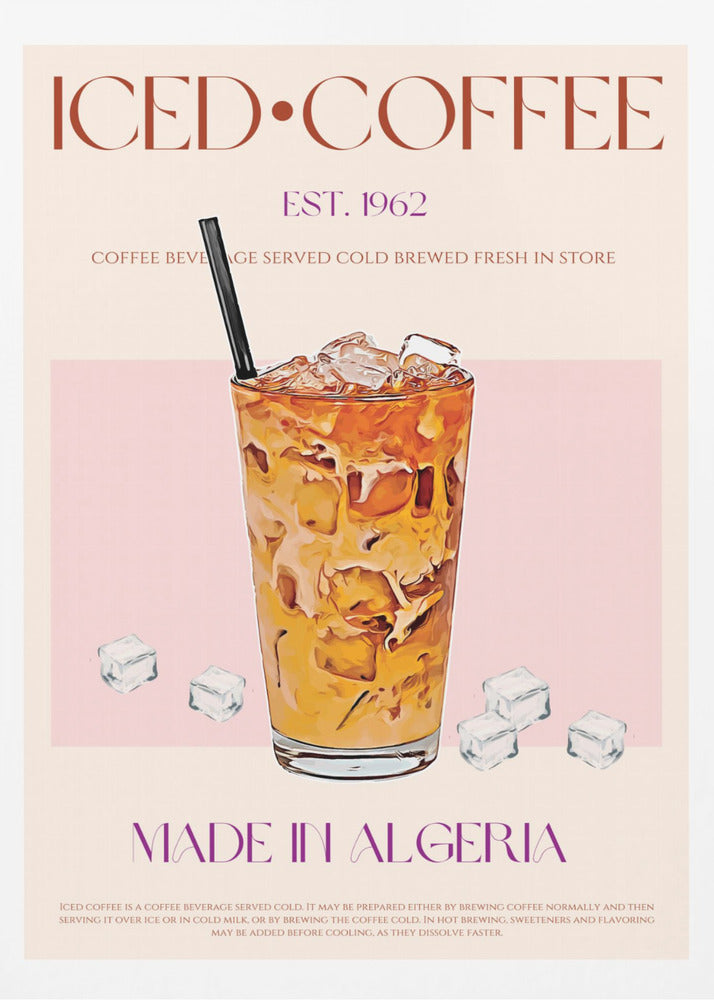 Refreshing Glass of Iced Coffee | Poster