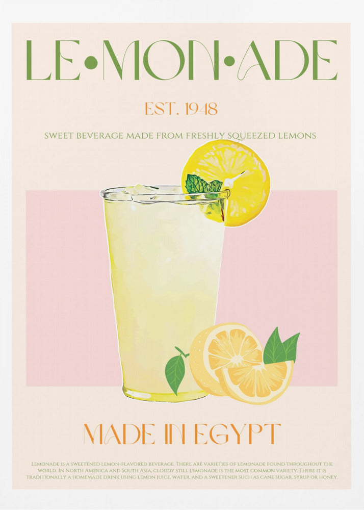 Uppfriskande glas lemonad | Poster