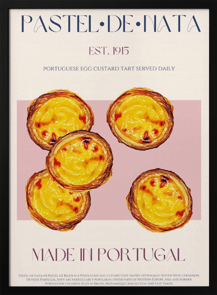 Traditionell portugisisk äggkrämstårta | Poster