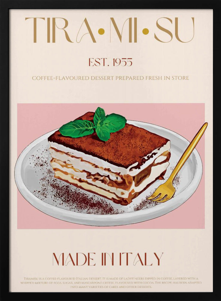 Klassisk italiensk tiramisu-poster | Poster