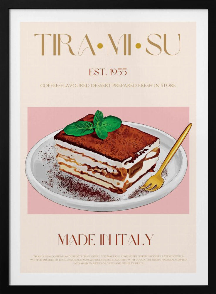 Klassisk italiensk tiramisu-poster | Poster