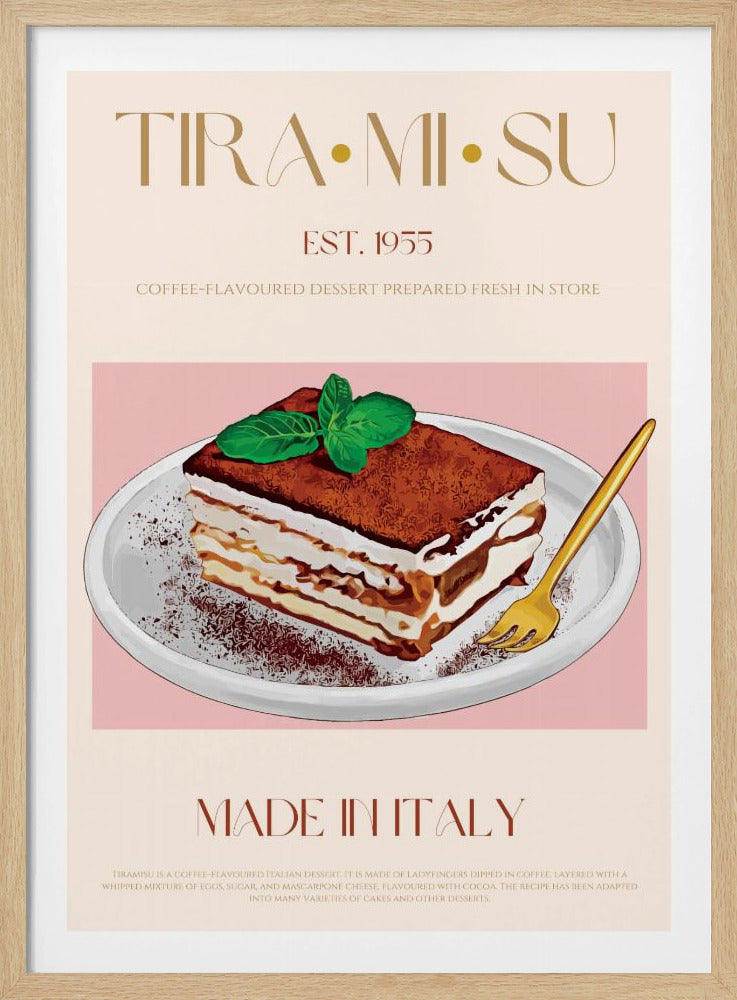 Klassisk italiensk tiramisu-poster | Poster