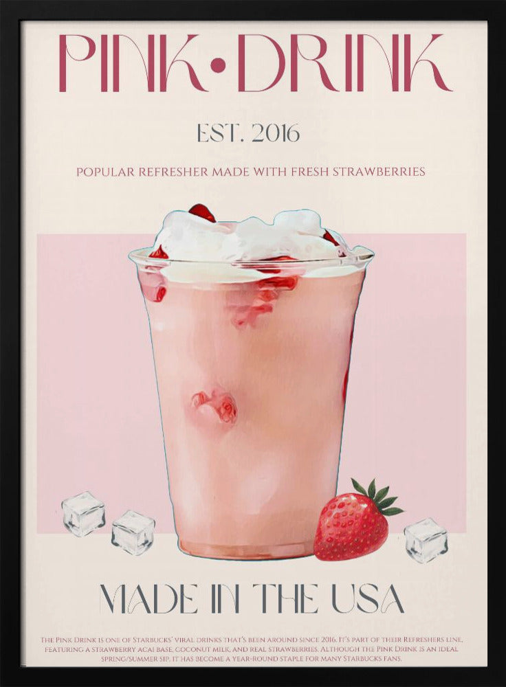 Rosa dryckestryck | Poster